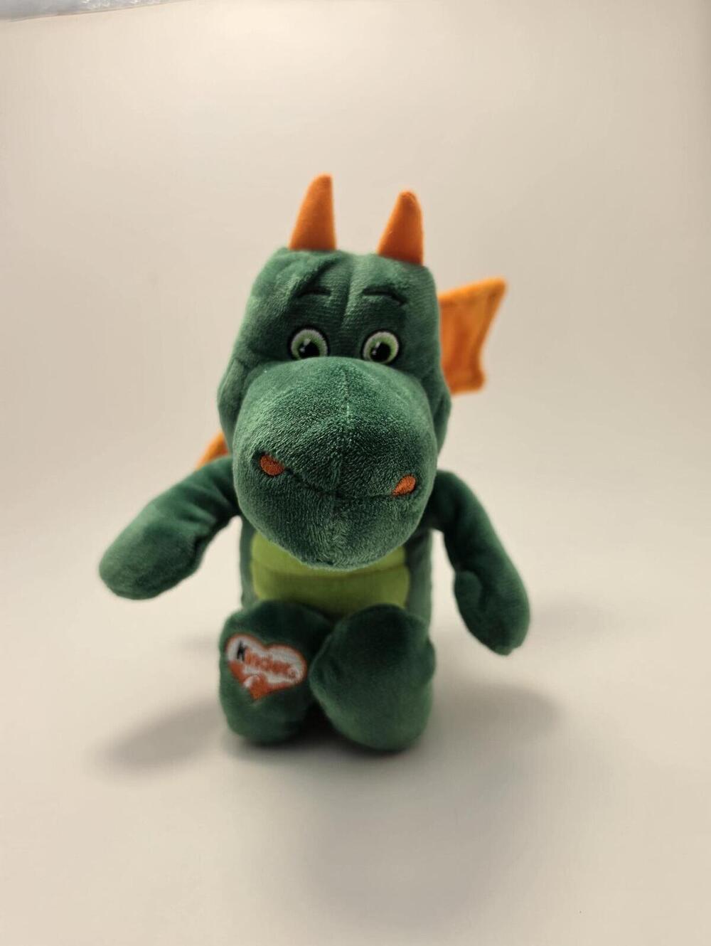 Vintage Kinder Green Dragon Plush with No Tag, Dragon Plush (6 inch)